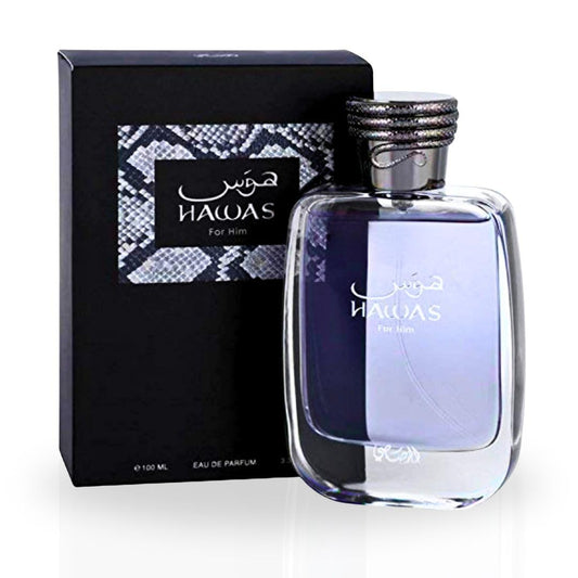 Hawas for Men - 100ML Eau De Parfum Spray, Premium Arabian Fragrance, Signature Scent for Lasting Elegance on Special Occasions and Daily Wear