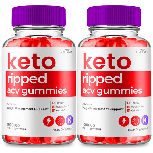 Keto Ripped Gummies (2-Pack) - ACV Weight Loss Supplement (120 Gummies)