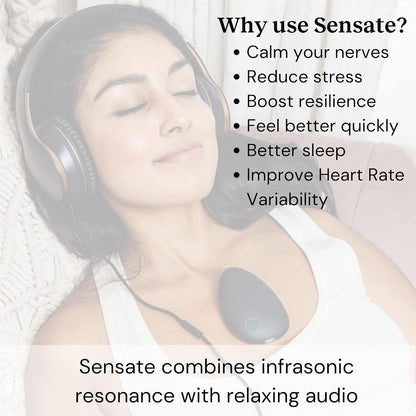 Relaxation Device for Instant Calm and Long-Term Stress Resilience Featuring Patented Infrasonic Resonance Technology - Includes Plus