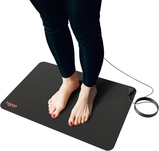 Grounding Mat for Enhanced Sleep, Energy, Pain Relief, and Wellness - Indoor Therapy with 15-Foot Conductive Carbon Cord