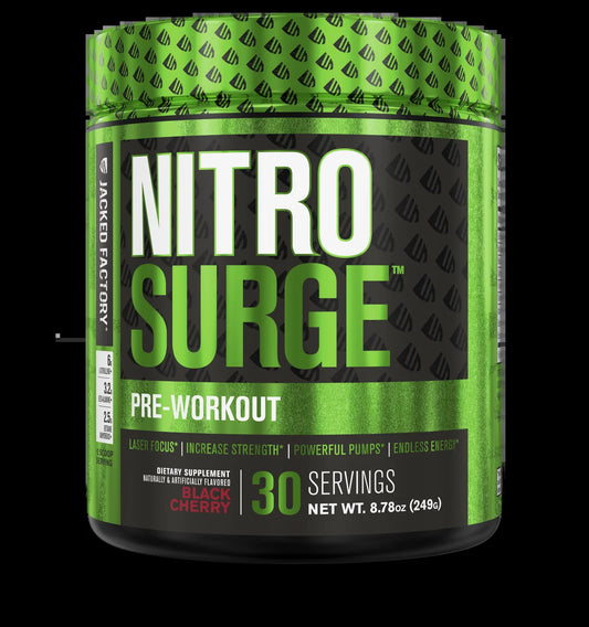 Nitrosurge Pre Workout Powder - 30 Servings, Black Cherry